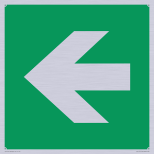 E913 Safe condition: Left arrow (90 deg supplimentary)